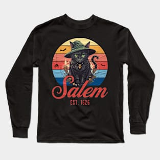 Salem Retro Wizard Cat Long Sleeve T-Shirt